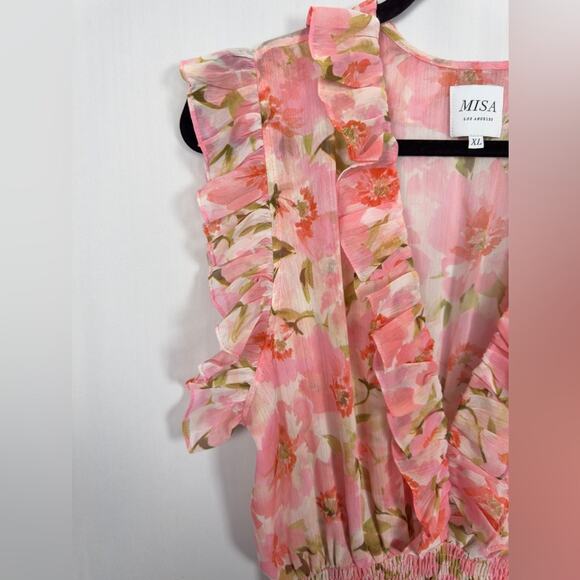 MISA Los Angeles Kidada Maxi Dress in Blushing Floral Revolve Size XL NWOT - Picture 8 of 15